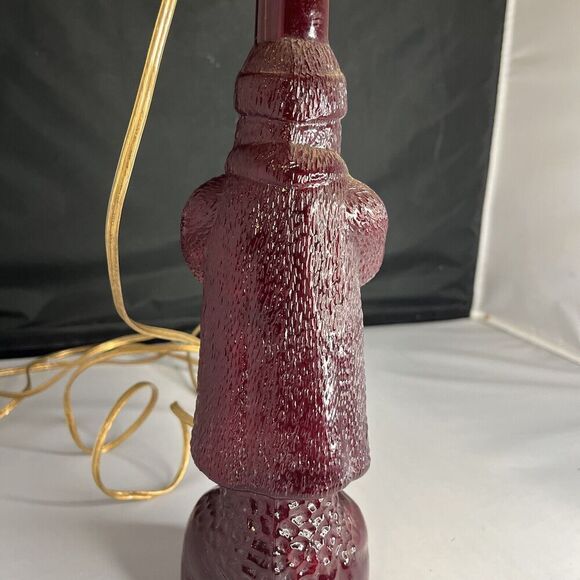 M G Husted Belsnickle Ruby Red Santa Claus Bottle Lamp Very Rare Works! - Picture 5 of 10